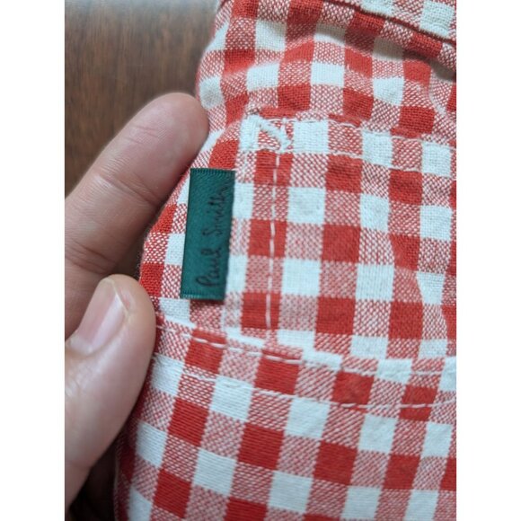 Paul Smith Jeans Red Gingham Check Pants Size 30 Japan Exclusive 100% Cotton - Picture 3 of 8
